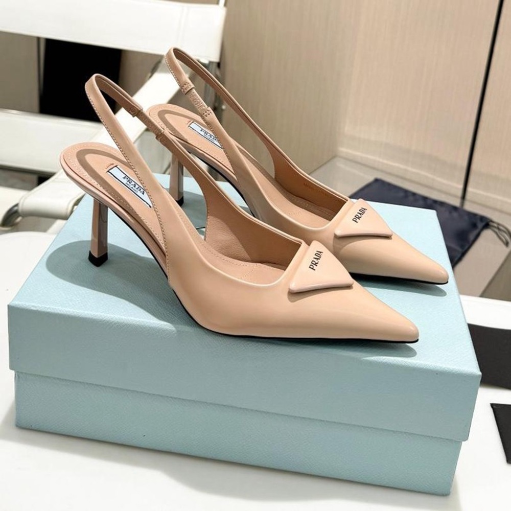 Prada Nude Pink Women's High Heels - Picture 3 of 8